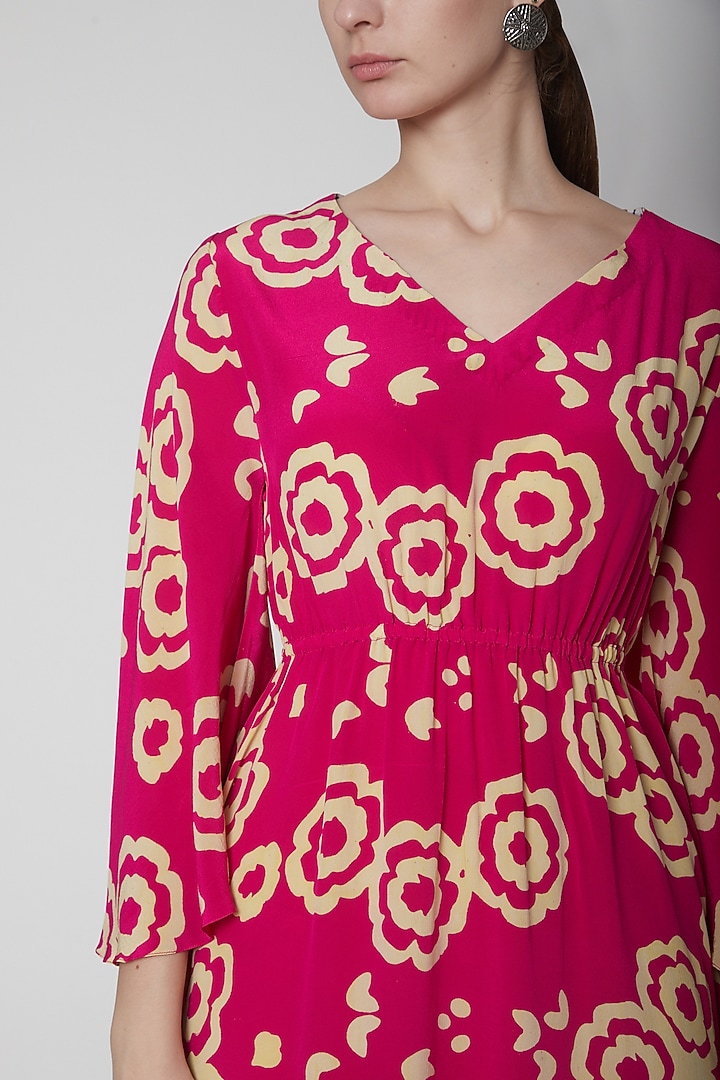 Pink Crepe Silk Summer Dress by Anupamaa Dayal at Pernia's Pop Up Shop