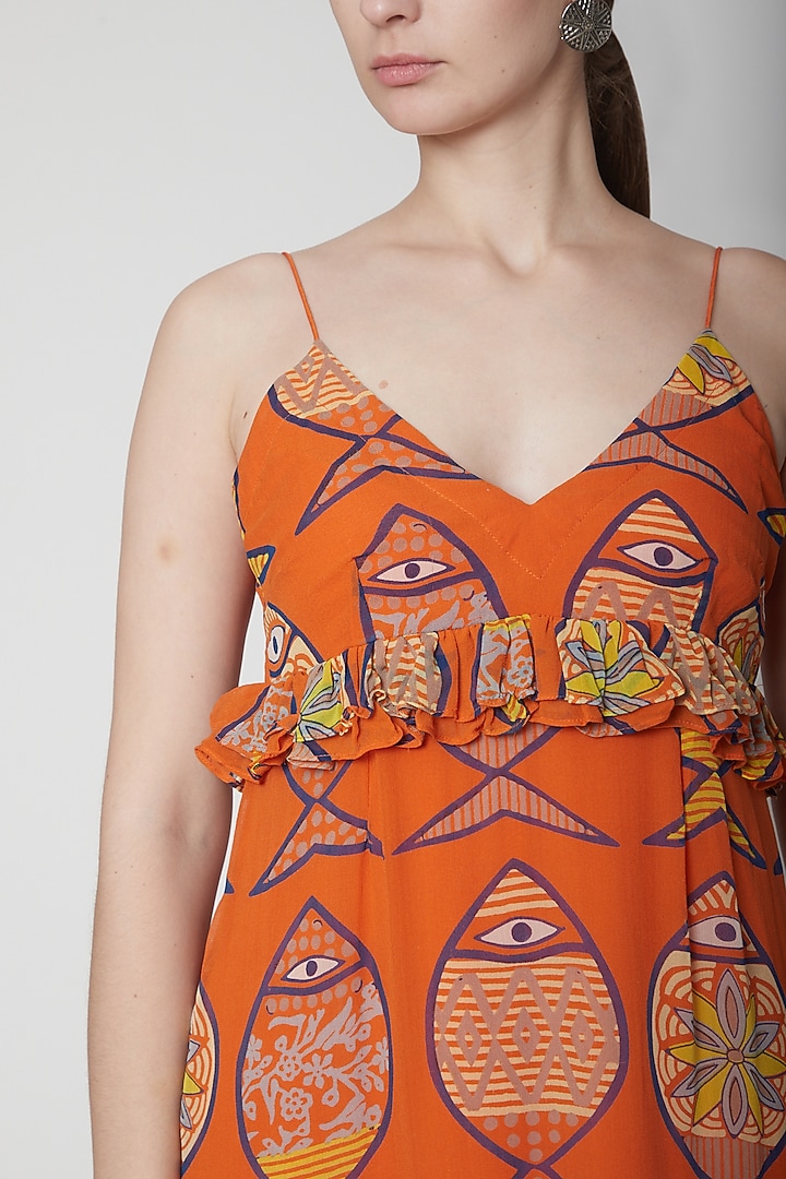 Orange Sunset Summer Dress by Anupamaa Dayal at Pernia's Pop Up Shop