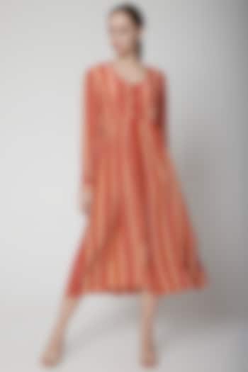 Orange Kapila Dress by Anupamaa Dayal