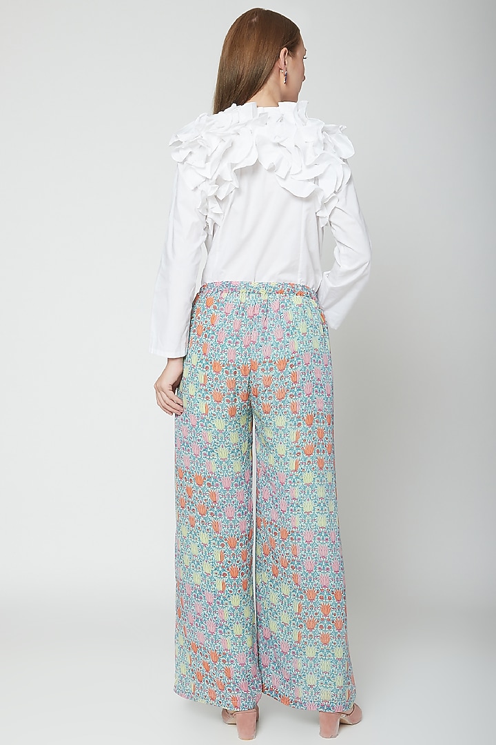 Multi Colored Printed Palazzo Pants by Anupamaa Dayal at Pernia's Pop Up Shop