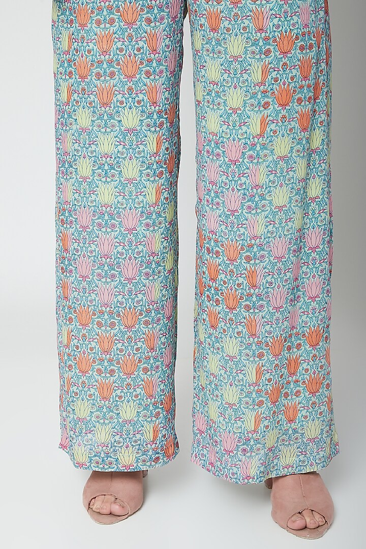 Multi Colored Printed Palazzo Pants by Anupamaa Dayal at Pernia's Pop Up Shop