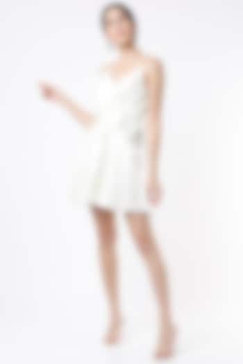White Pleated Layered Dress by Ada Malik