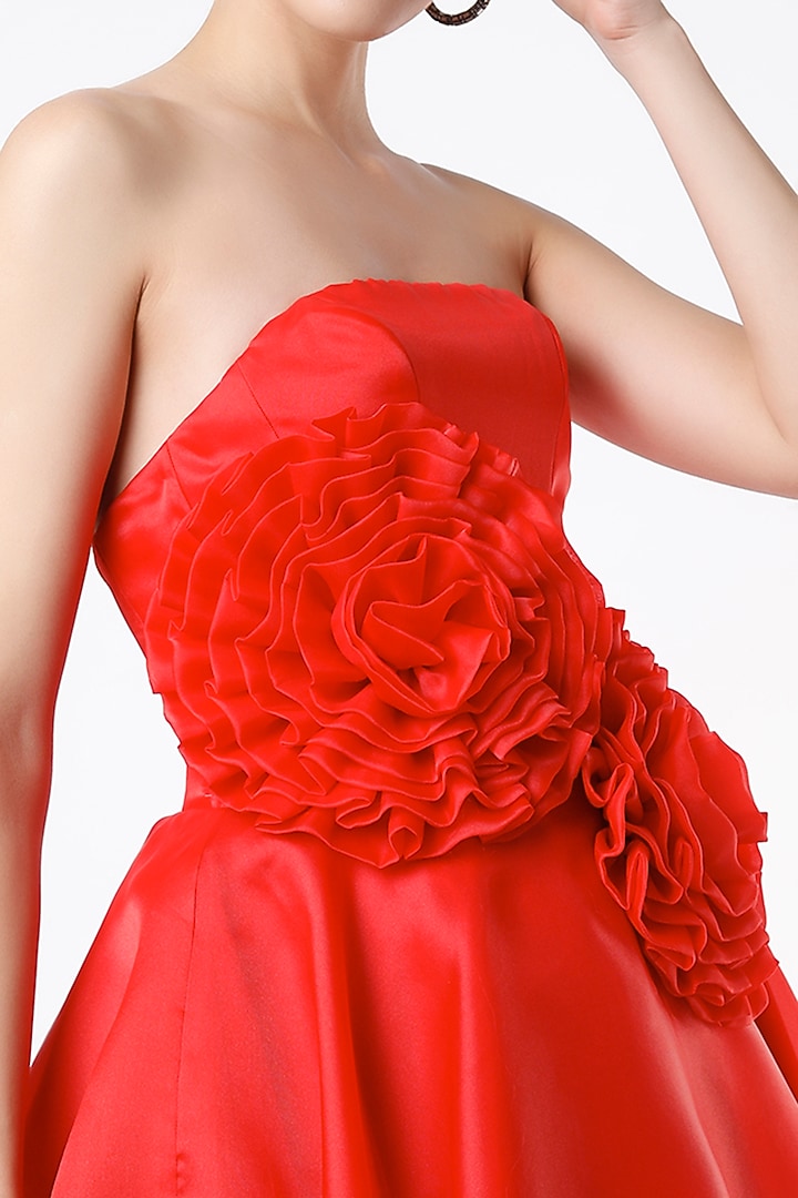 Red Rose MIni Vacation Dress by Ada Malik at Pernia's Pop Up Shop