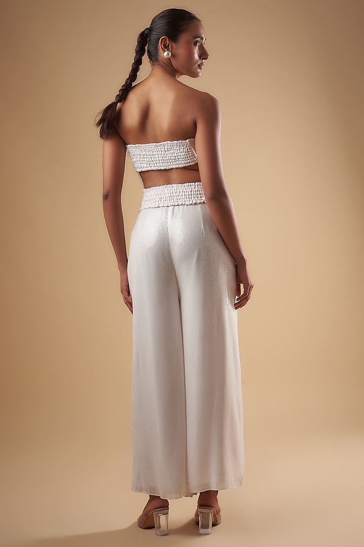 White Sequins Co-Ord Set by Ada Malik at Pernia's Pop Up Shop