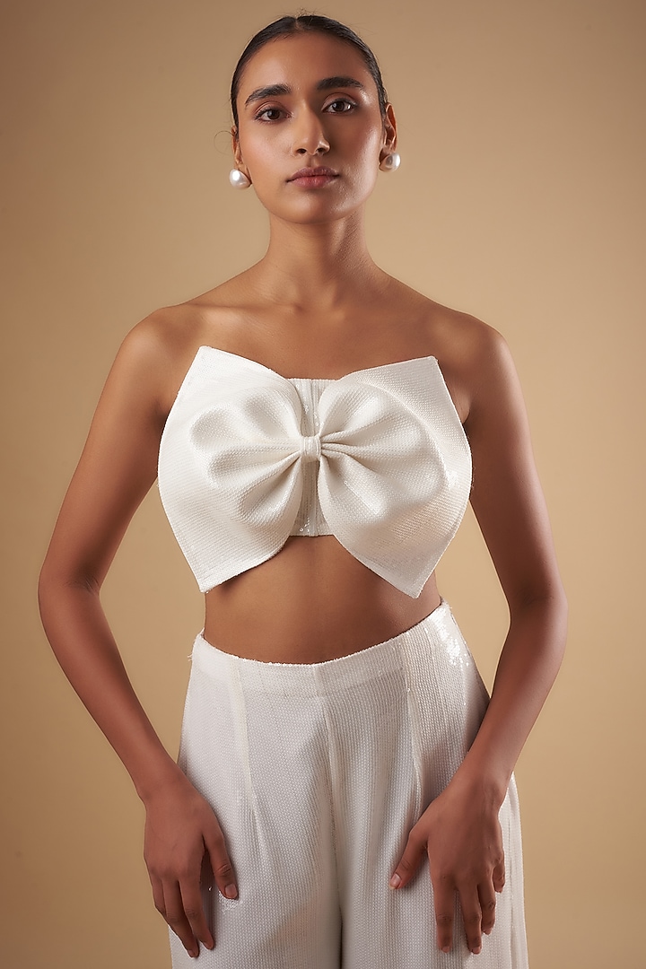 White Sequins Co-Ord Set by Ada Malik at Pernia's Pop Up Shop