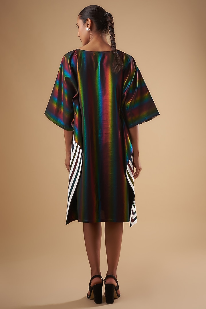Multi-Colored Double Georgette Holographic Summer Dress by Ada Malik at Pernia's Pop Up Shop