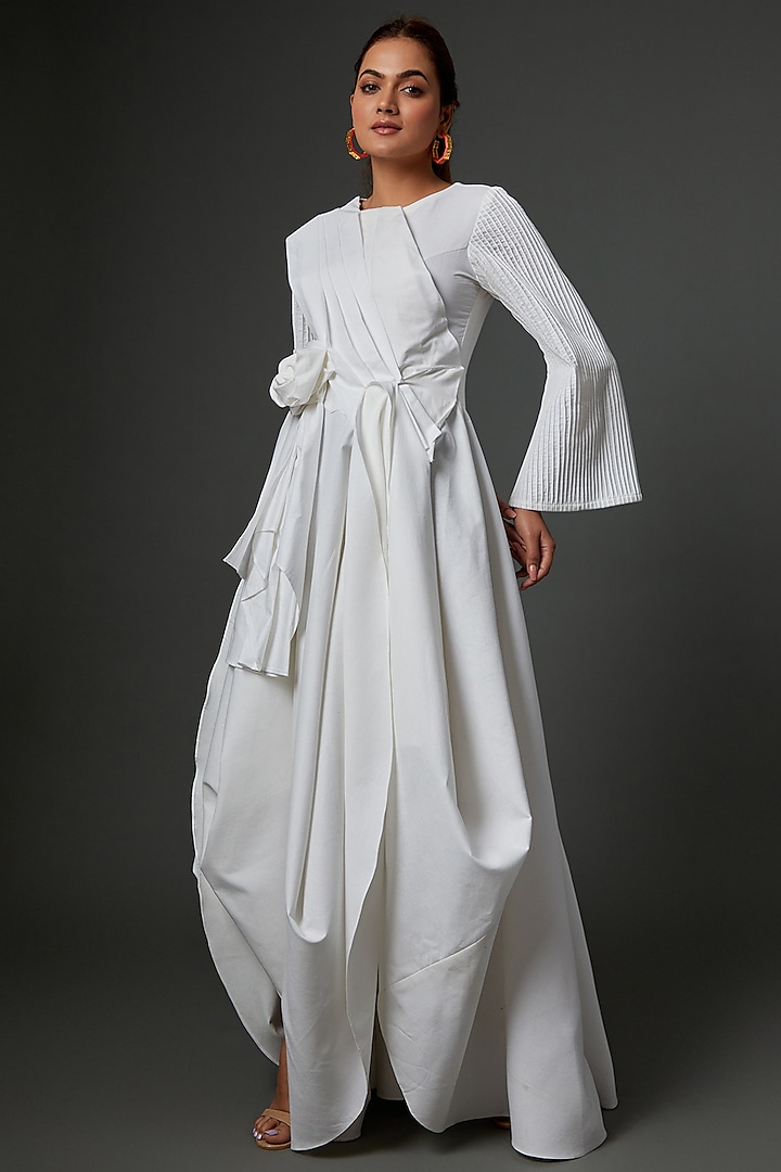 White Khadi Gown by Ada Malik