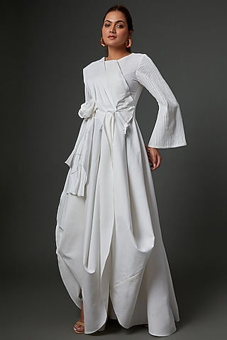 White Khadi Gown by Ada Malik