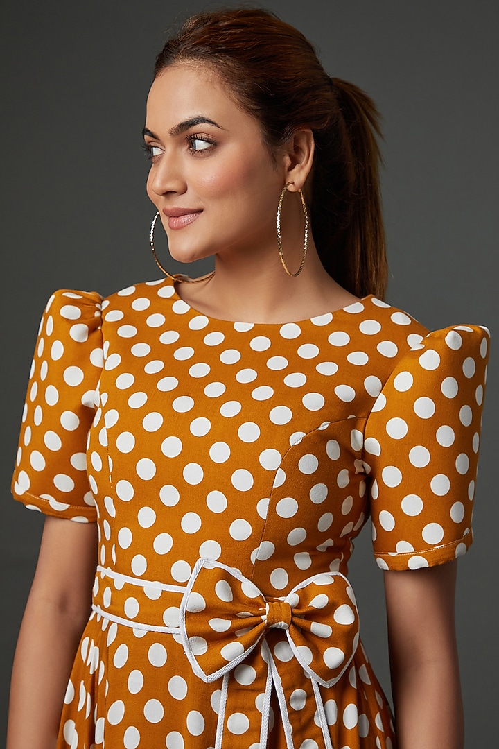 Mustard Yellow Cotton Vacation Dress by Ada Malik at Pernia's Pop Up Shop