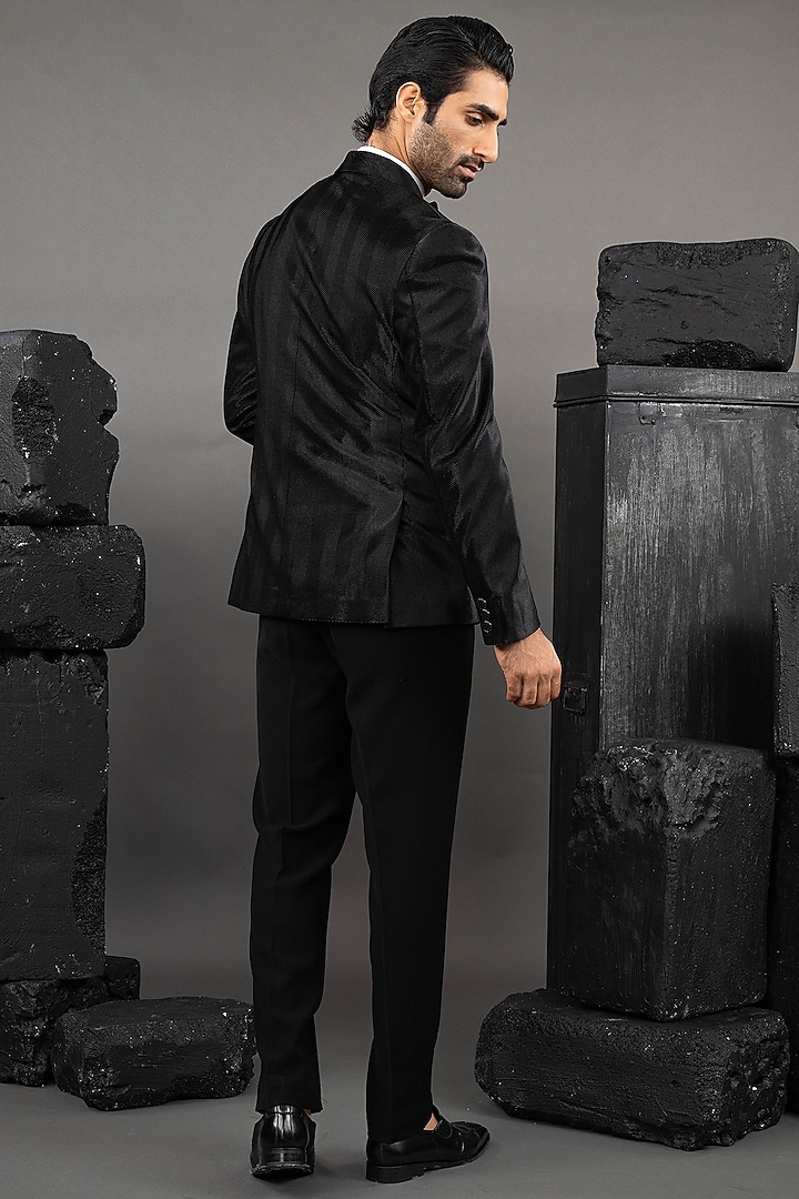 Black Velvet Tuxedo Set by ADANI at Pernia's Pop Up Shop