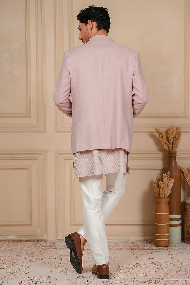 Lilac Matka Floral Embroidered Jodhpuri Set by ADANI at Pernia's Pop Up Shop