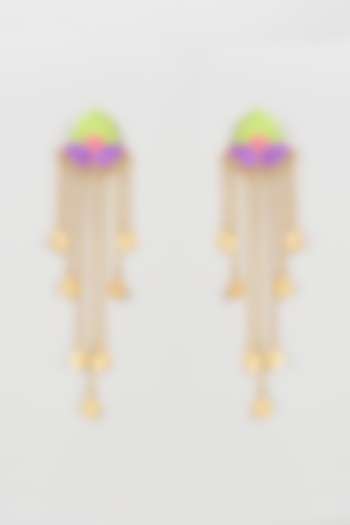 Gold Finish Paradise Fall Dangler Earrings by Aditi Bhatt at Pernia's Pop Up Shop