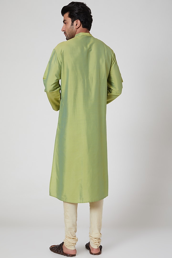 Green Kurta Set by Aditya Dugar at Pernia's Pop Up Shop