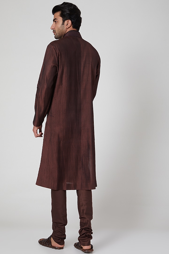 Brown Kurta Set by Aditya Dugar at Pernia's Pop Up Shop