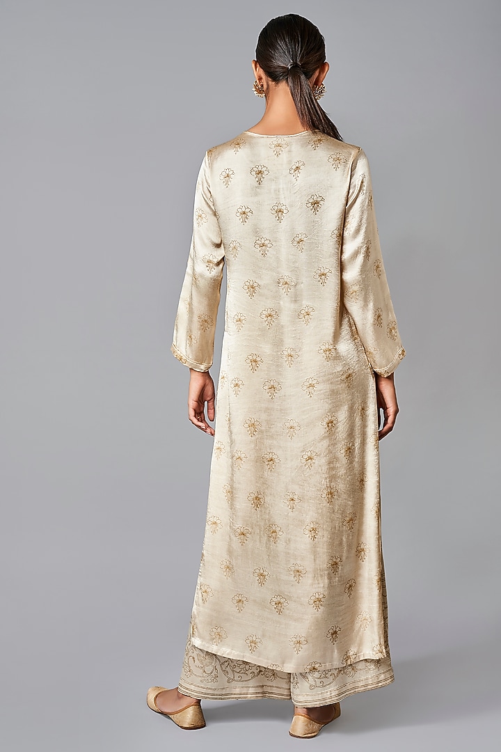 Cream & Gold Kurta Set by Anita Dongre Grassroot at Pernia's Pop Up Shop