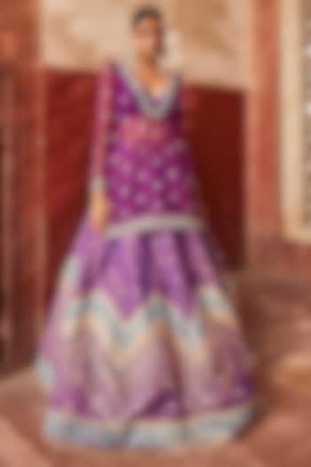 Jamuni Woven Silk Embellished Lehenga Set by Aditi Gupta
