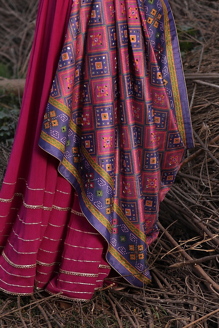 Pink Embroidered Wedding Anarkali Set by Aditi Gupta at Pernia's Pop Up Shop