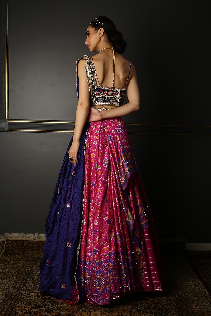 Pink Silk Embroidered Wedding Lehenga Set by Aditi Gupta at Pernia's Pop Up Shop