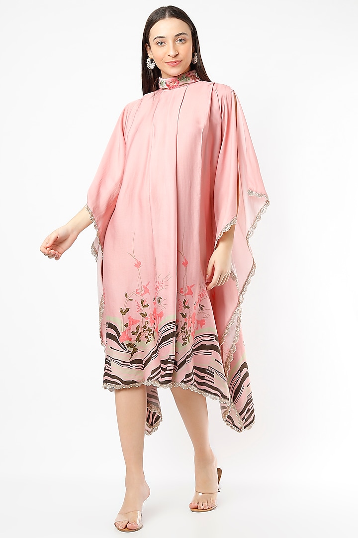 Blush Pink Embroidered Tunic by Adah
