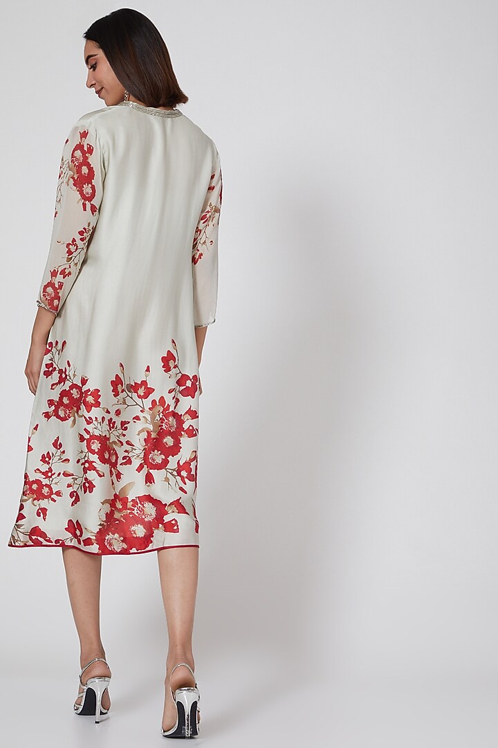 Mint Green Floral Printed Tunic by Adah at Pernia's Pop Up Shop