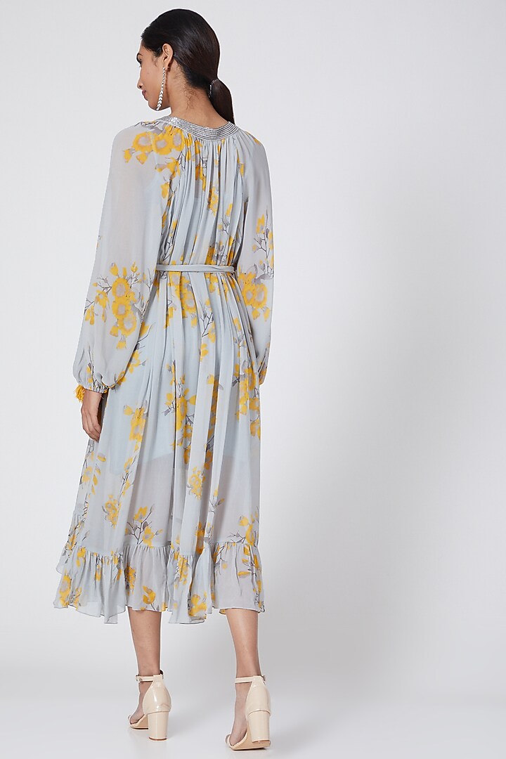 Grey Embroidered & Printed Tunic  by Adah at Pernia's Pop Up Shop