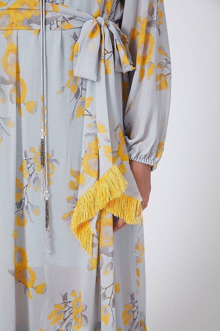 Grey Embroidered & Printed Tunic  by Adah at Pernia's Pop Up Shop