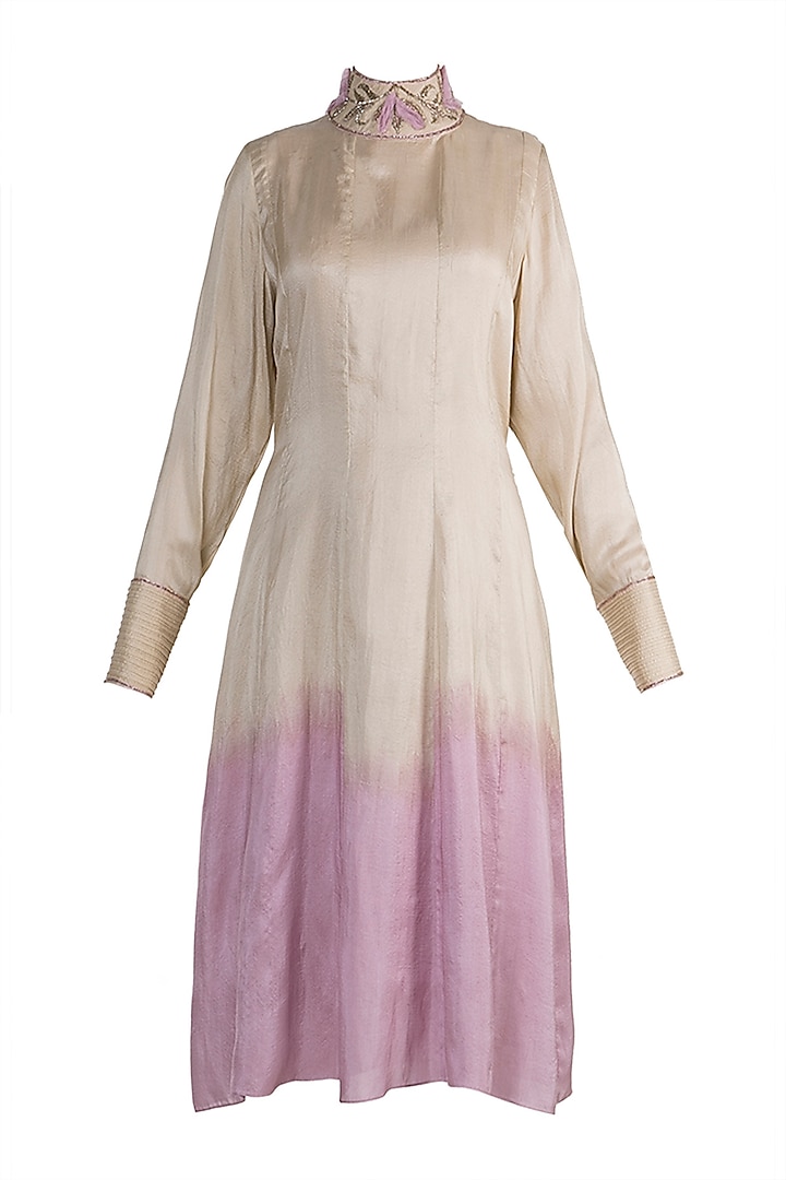 Nude Embroidered Tunic by Adah