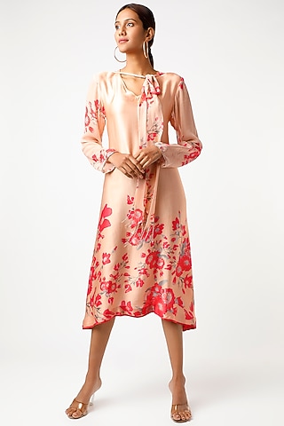 Peach Printed Tunic by Adah