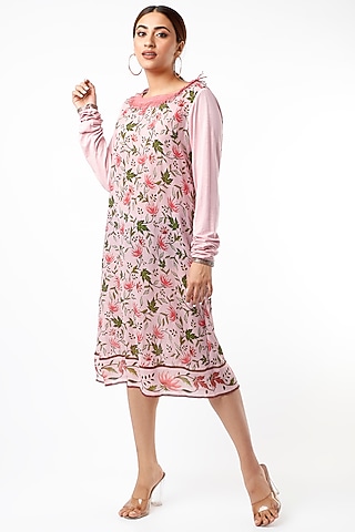 Pink Cutdana Embroidered Tunic by Adah