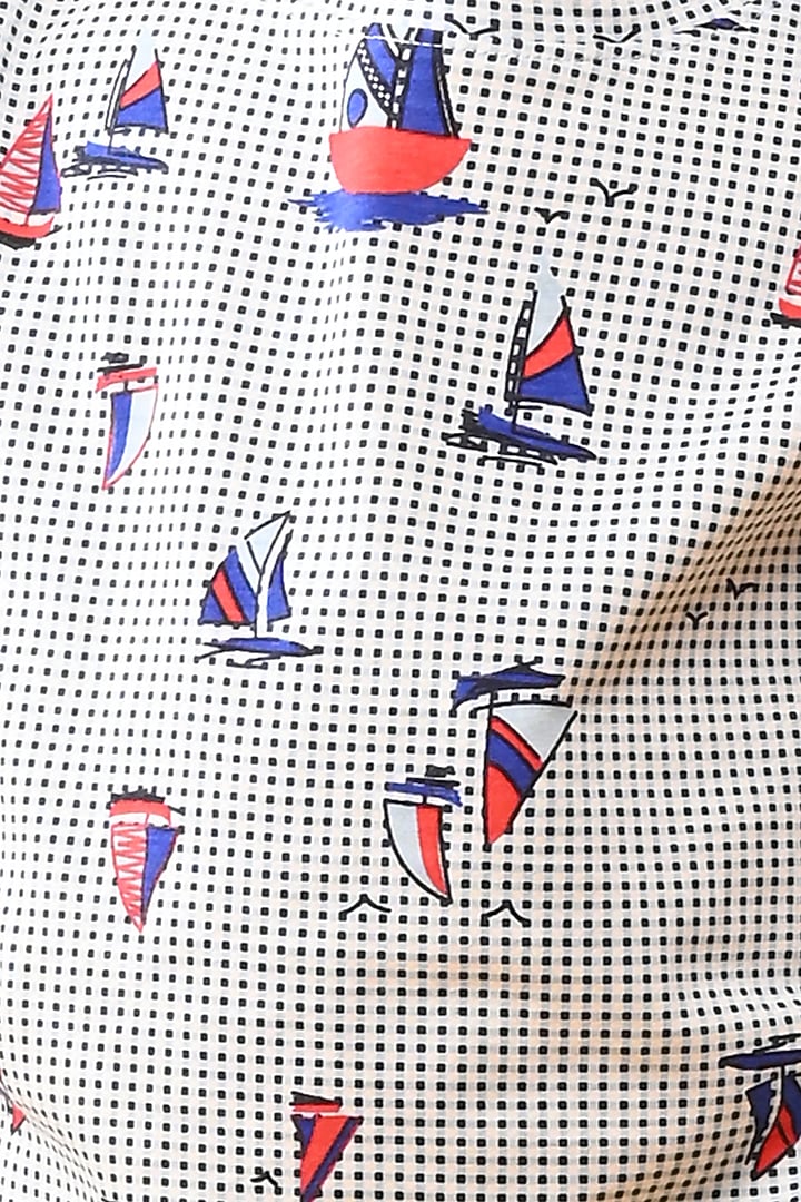 Blue Cotton Jersey Printed Night Suit Set For Boys by Anthrilo at Pernia's Pop Up Shop
