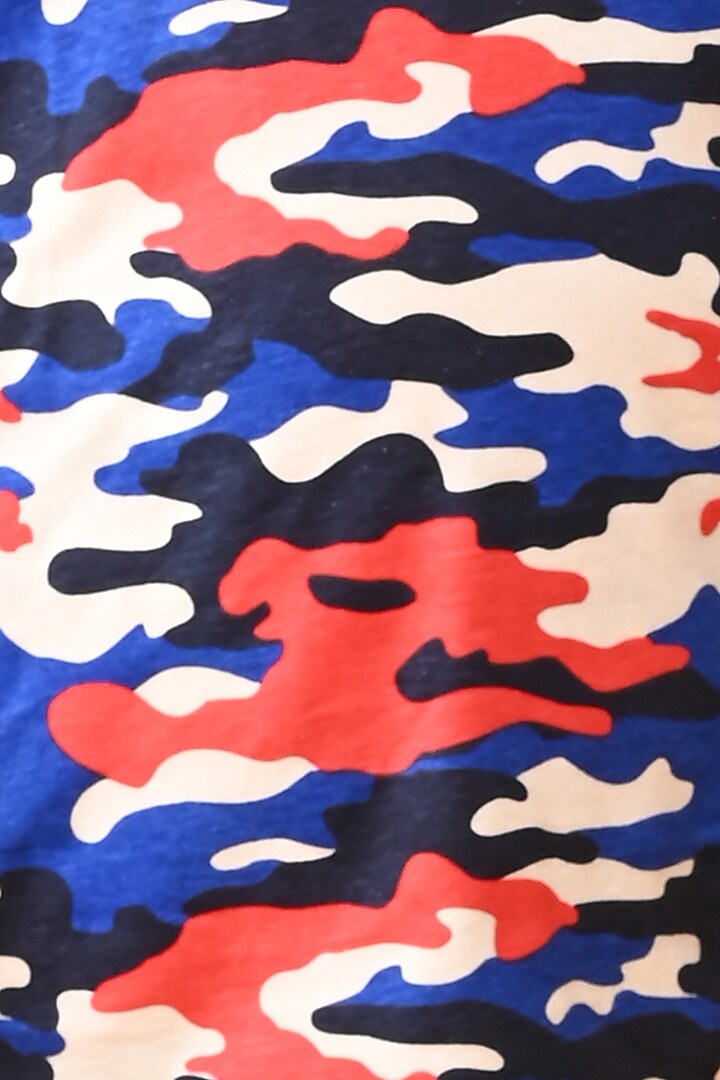 Blue Cotton Jersey Printed Night Suit Set For Boys by Anthrilo at Pernia's Pop Up Shop