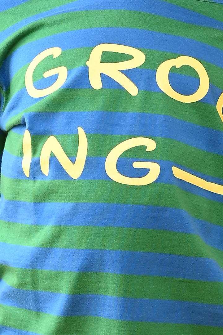 Green Cotton Jersey Printed Night Suit Set For Boys by Anthrilo at Pernia's Pop Up Shop