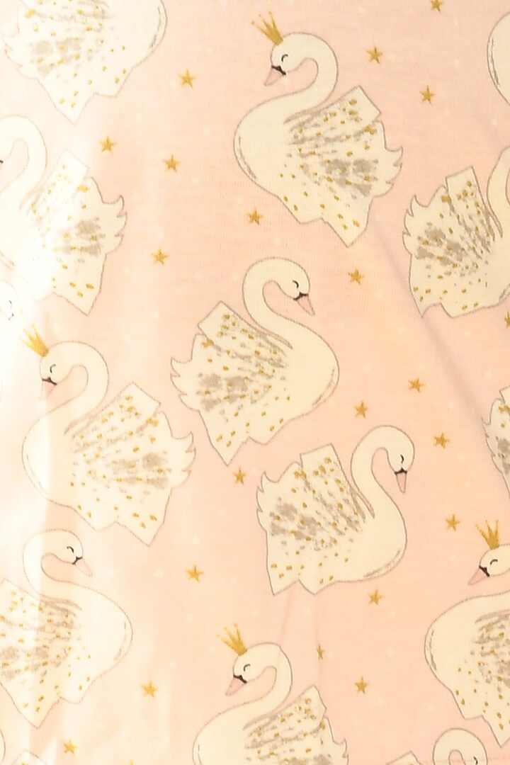 Blush Pink Printed Night Suit Set For Girls by Anthrilo at Pernia's Pop Up Shop