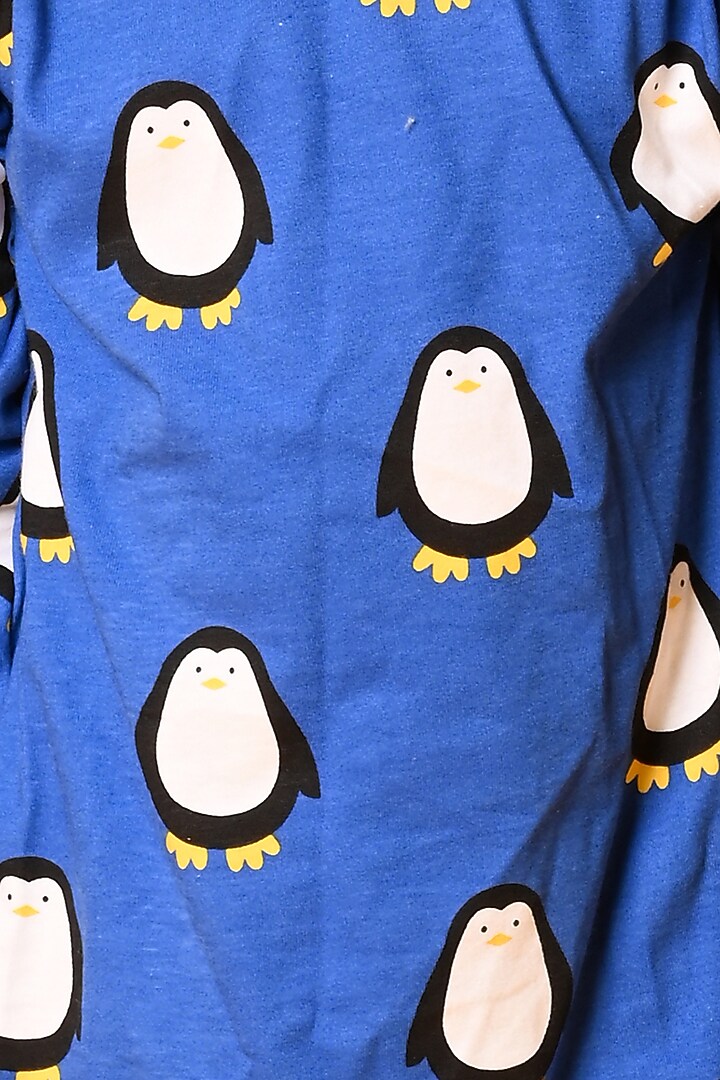 Cobalt Blue Printed Pyjama Set For Boys by Anthrilo at Pernia's Pop Up Shop