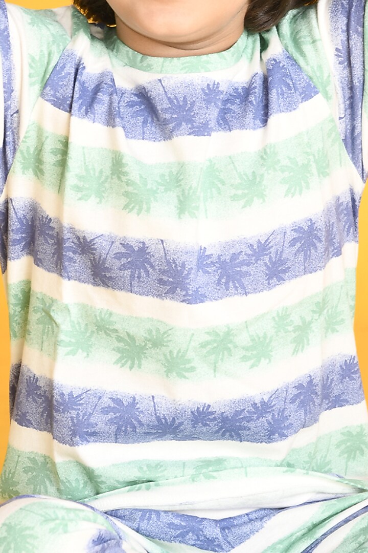 White Stripes Printed Pyjama Set For Boys by Anthrilo at Pernia's Pop Up Shop