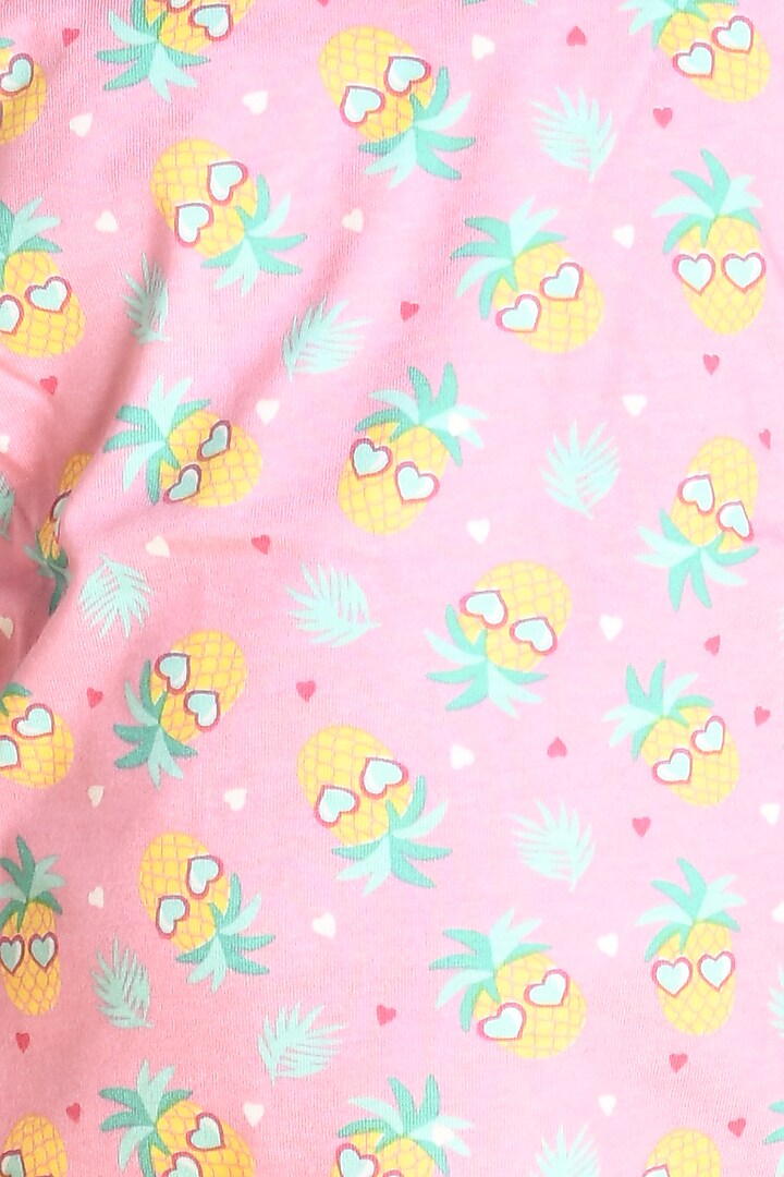 Pink Printed Pyjama Set For Girls by Anthrilo at Pernia's Pop Up Shop