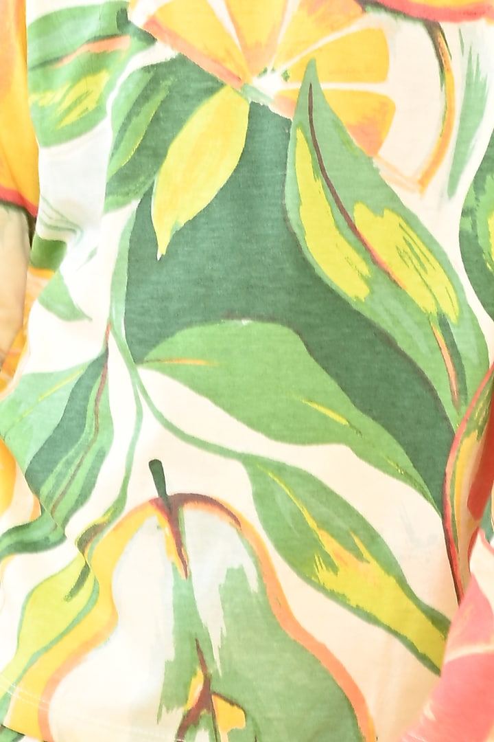 Orange Printed Pyjama Set For Girls by Anthrilo at Pernia's Pop Up Shop