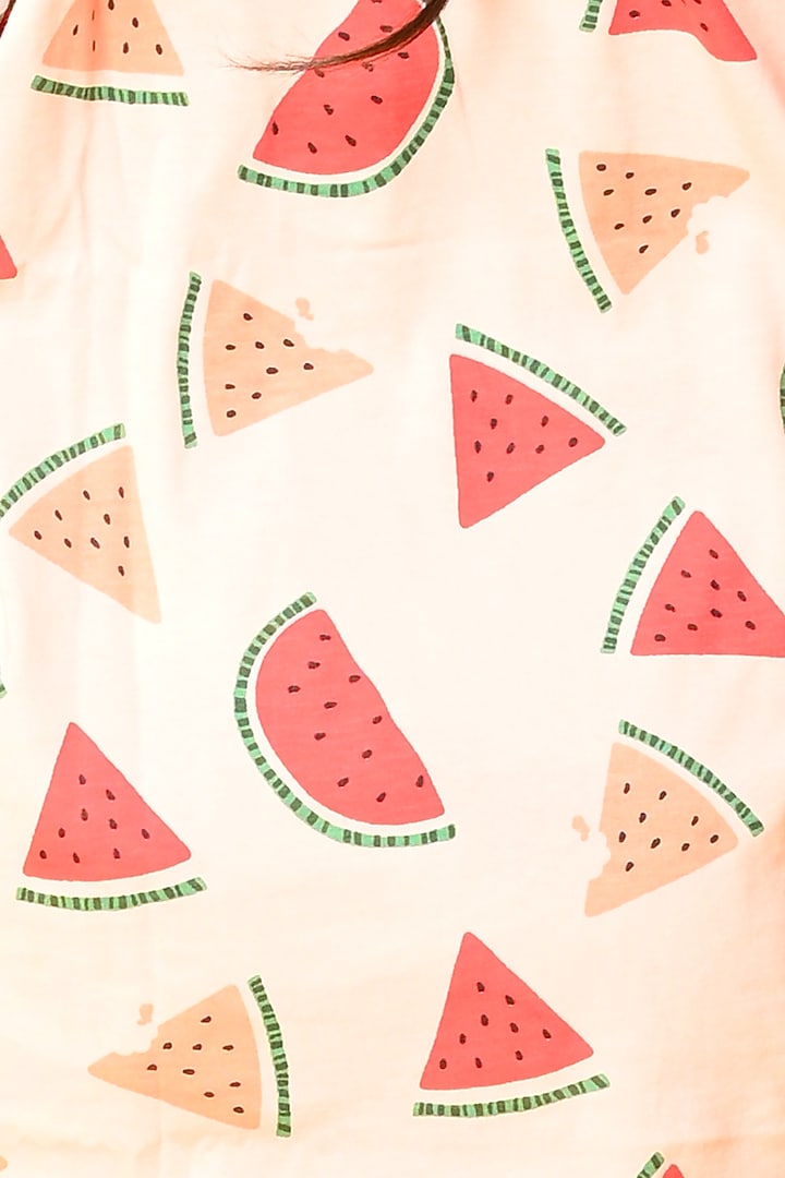 Pink Watermelon Motif Printed Pyjama Set For Girls by Anthrilo at Pernia's Pop Up Shop