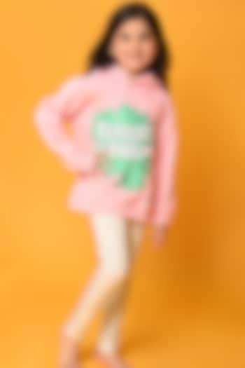 Grey Cotton Fleece Pant Set For Girls by Anthrilo at Pernia's Pop Up Shop