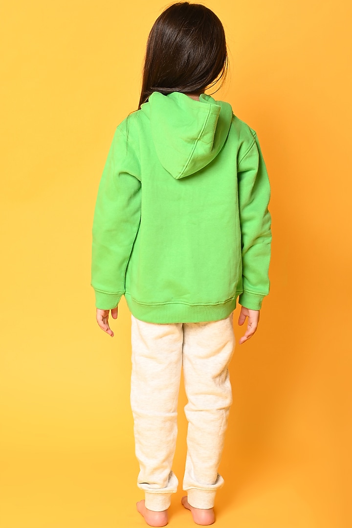 Grey Jogger Pant Set in Cotton Fleece For Girls by Anthrilo at Pernia's Pop Up Shop