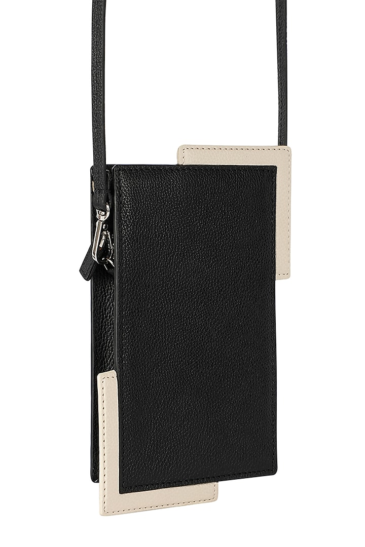 Black Leather Phone Bag by ADISEE at Pernia's Pop Up Shop