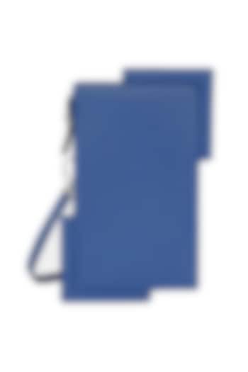 Blue Leather Phone Bag by ADISEE