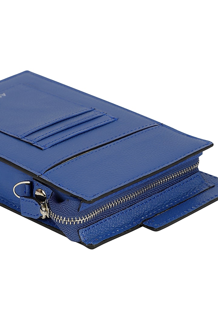 Blue Leather Phone Bag by ADISEE at Pernia's Pop Up Shop