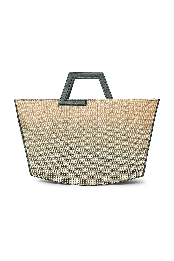 Teal Raffia Ombre-Dyed Tote Bag by ADISEE at Pernia's Pop Up Shop