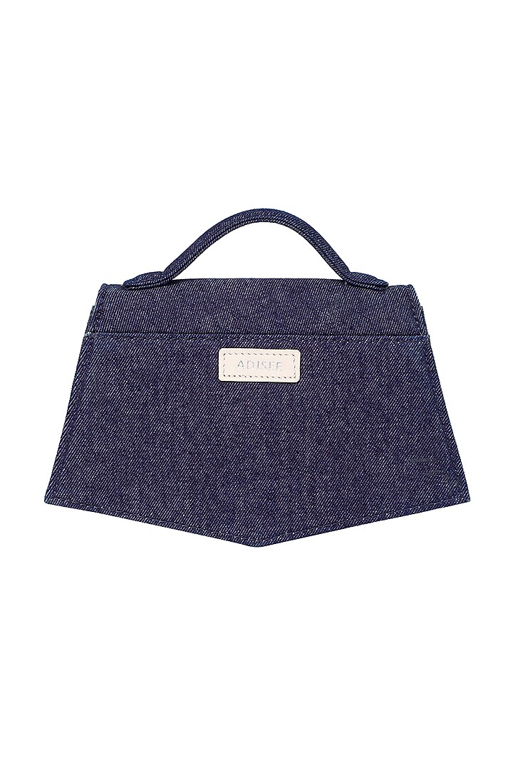 Blue Denim & Leather Handcrafted Handbag by ADISEE at Pernia's Pop Up Shop