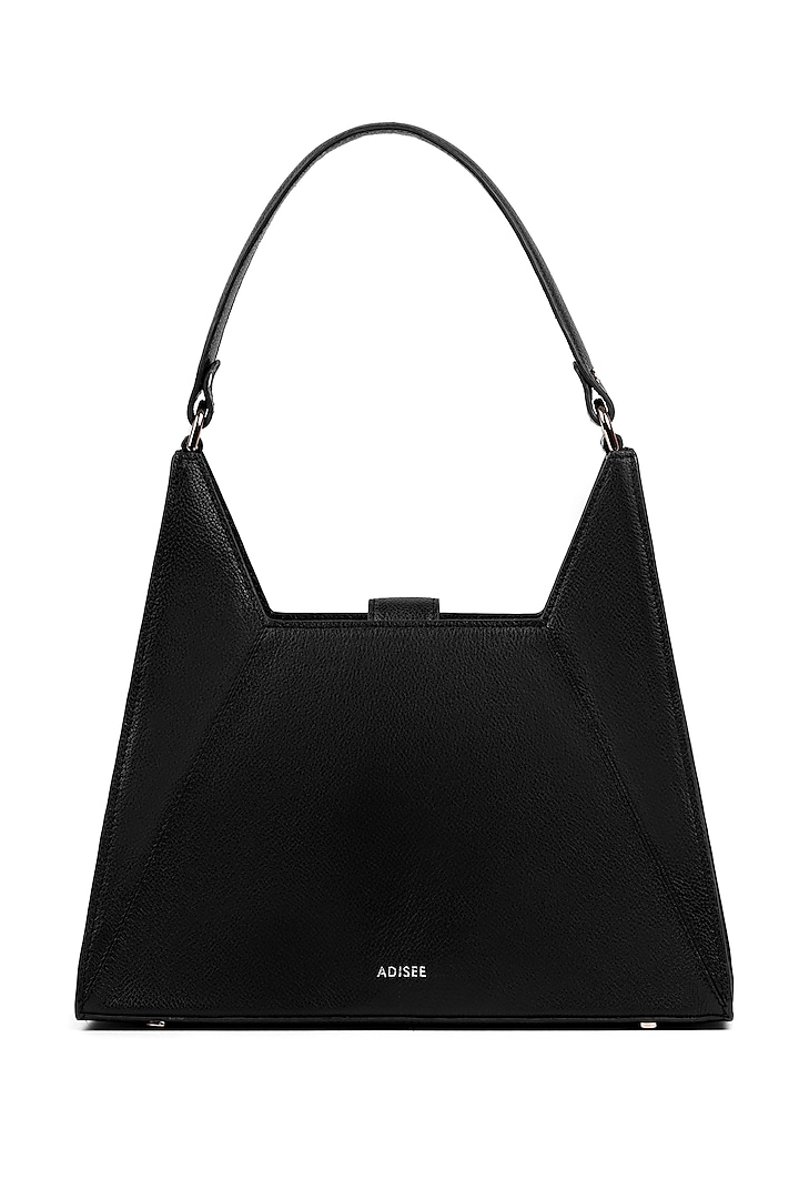 Black Leather Shoulder Bag by ADISEE