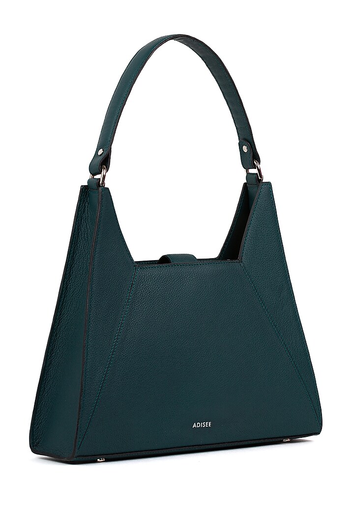 Teal Leather Shoulder Bag by ADISEE at Pernia's Pop Up Shop