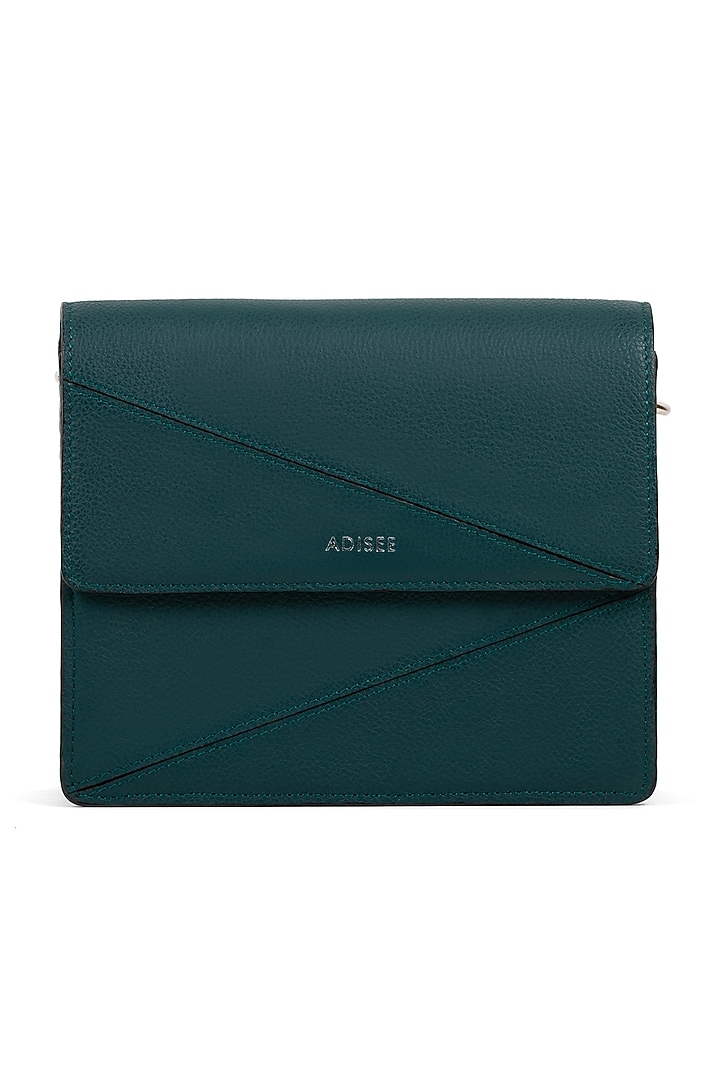 Teal Leather Crossbody Bag by ADISEE at Pernia's Pop Up Shop
