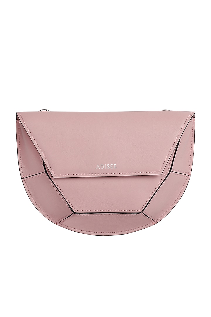 Pink Leather Handcrafted Waist Bag by ADISEE at Pernia's Pop Up Shop