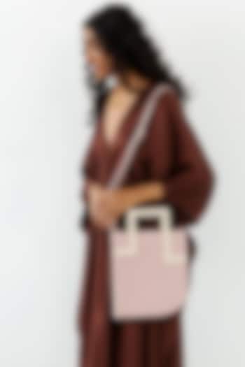 Pink Leather Handbag by ADISEE at Pernia's Pop Up Shop